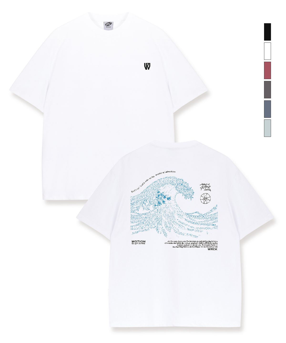 와일드락(WILDROCK) Motion Wave Cool cotton Overfit half T-shirts
