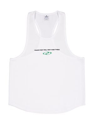 더블페이스 Y백 슬리브리스 화이트