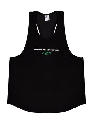 더블페이스 Y백 슬리브리스 블랙