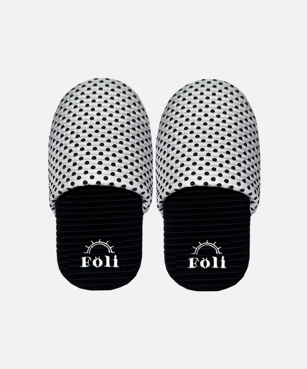 폴리(FOLI) 폴카 도트 룸슈즈 화이트