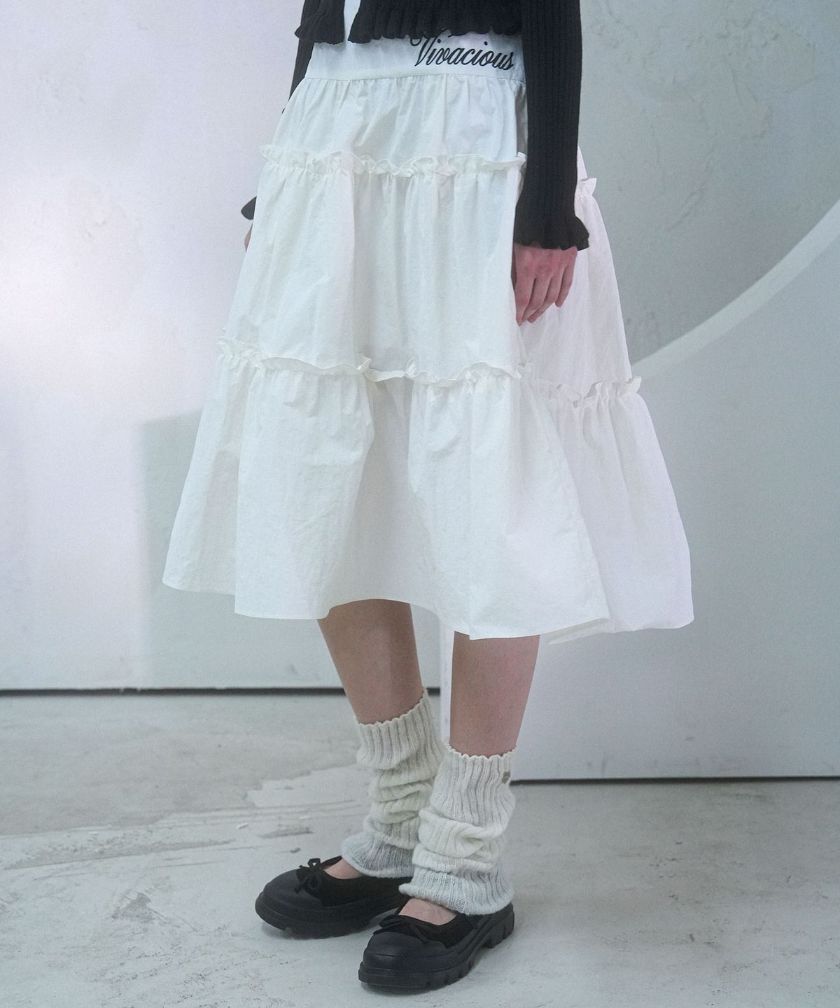 비바셔스(VIVACIOUS) Claudia Taslan Kang Kang Skirt WHITE