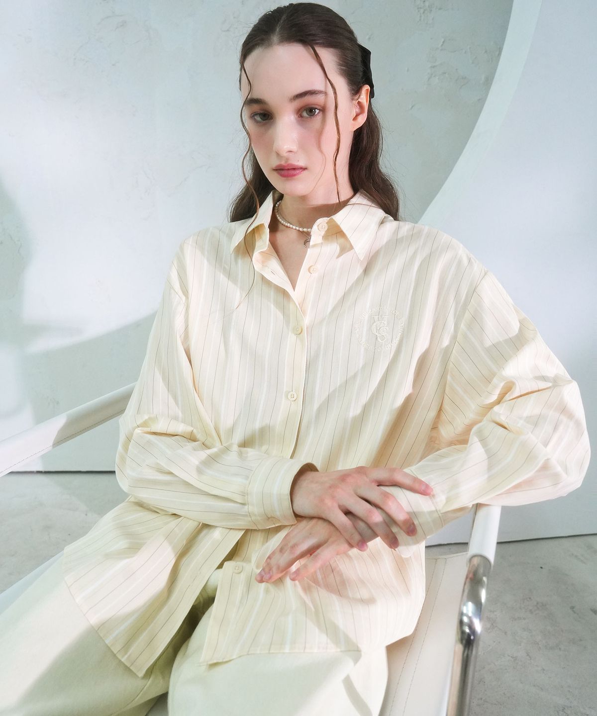 비바셔스(VIVACIOUS) Merry Stripe Shirt YELLOW