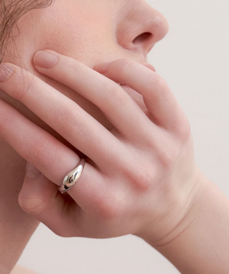 round ball bold ring (R001_silver)