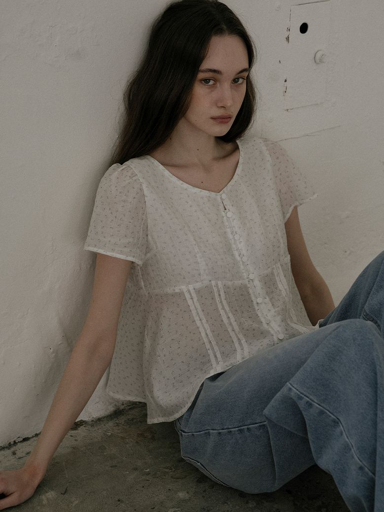 Floral print blouse [FRSP02BL05]_White