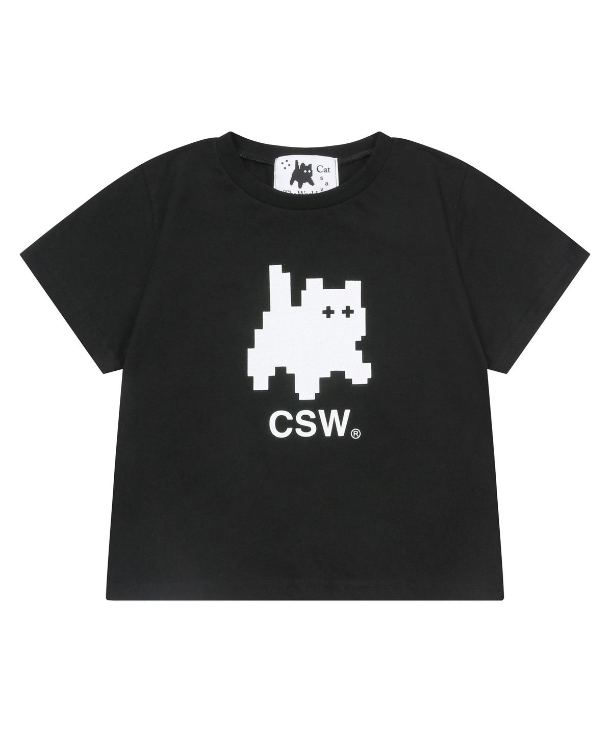 캣세이브더월드(CATSAVETHEWORLD) 멜팅 시그니처 로고 반팔 티 (2Color)