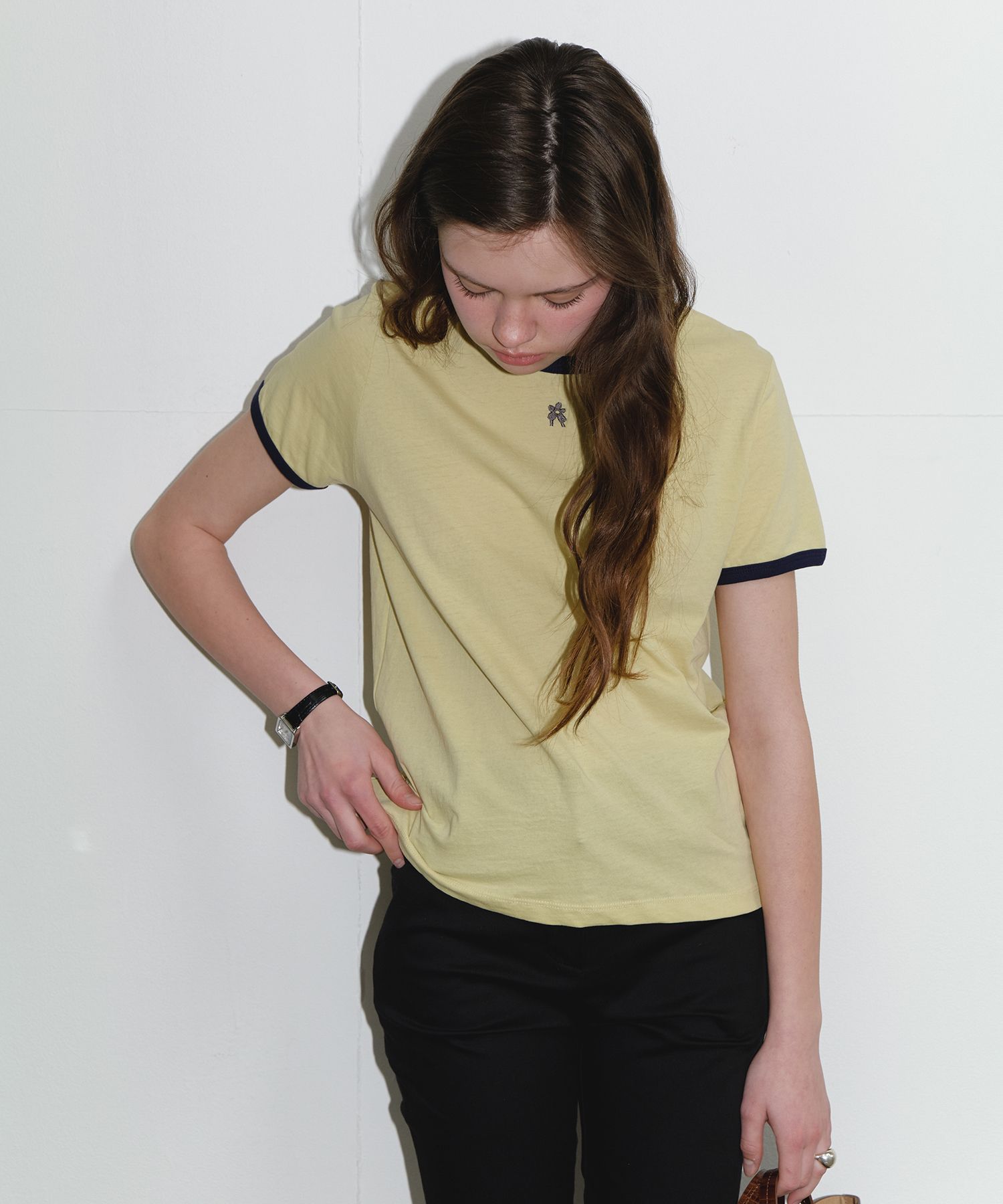 MUSINSA | AARAN Ringer T-shirt_Mustard Yellow