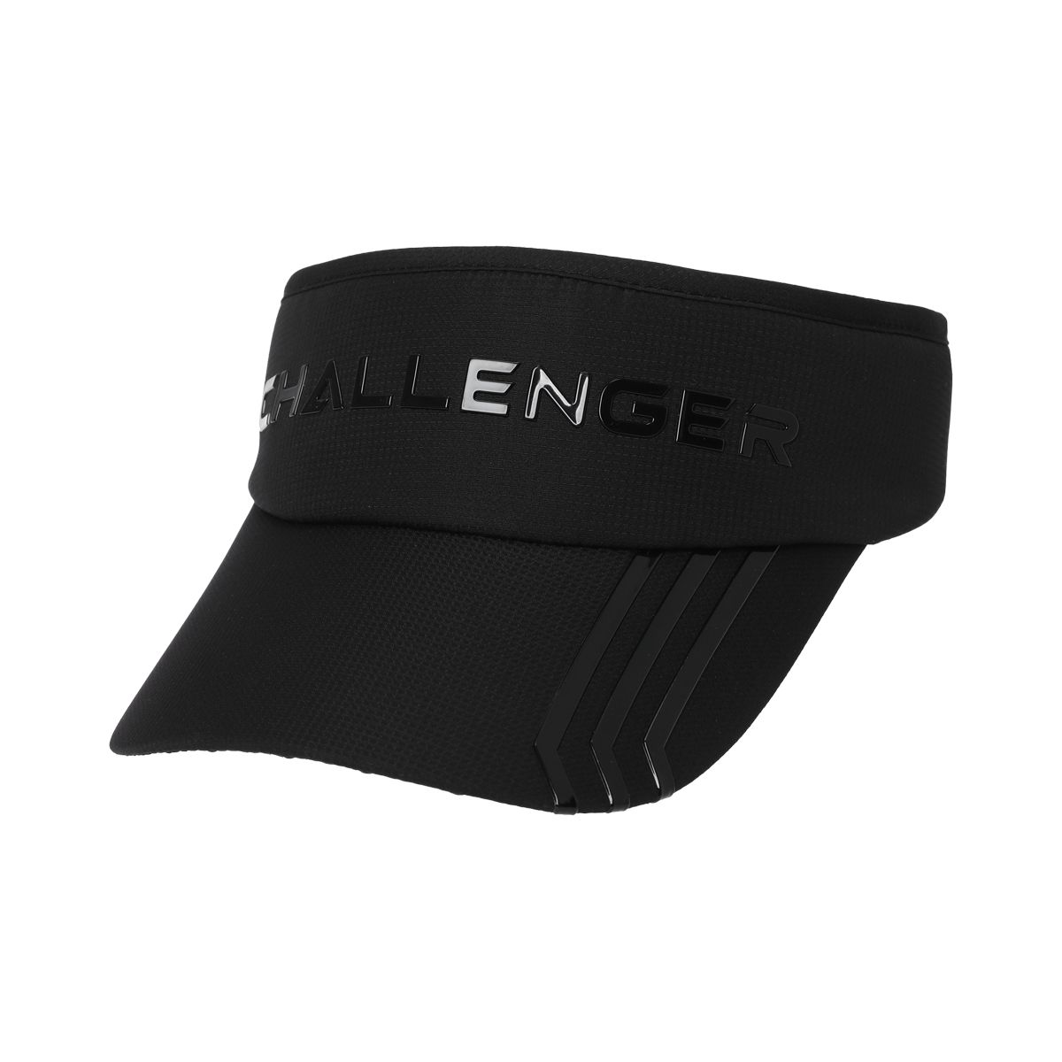 챌린저(CHALLENGER) 남성 챙 포인트 밴딩 조절 썬캡 블랙