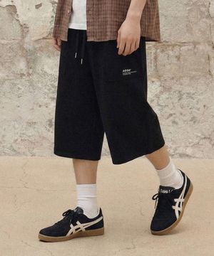 카펜터 아웃 포켓 와이드 스웨트 쇼츠 [블랙]