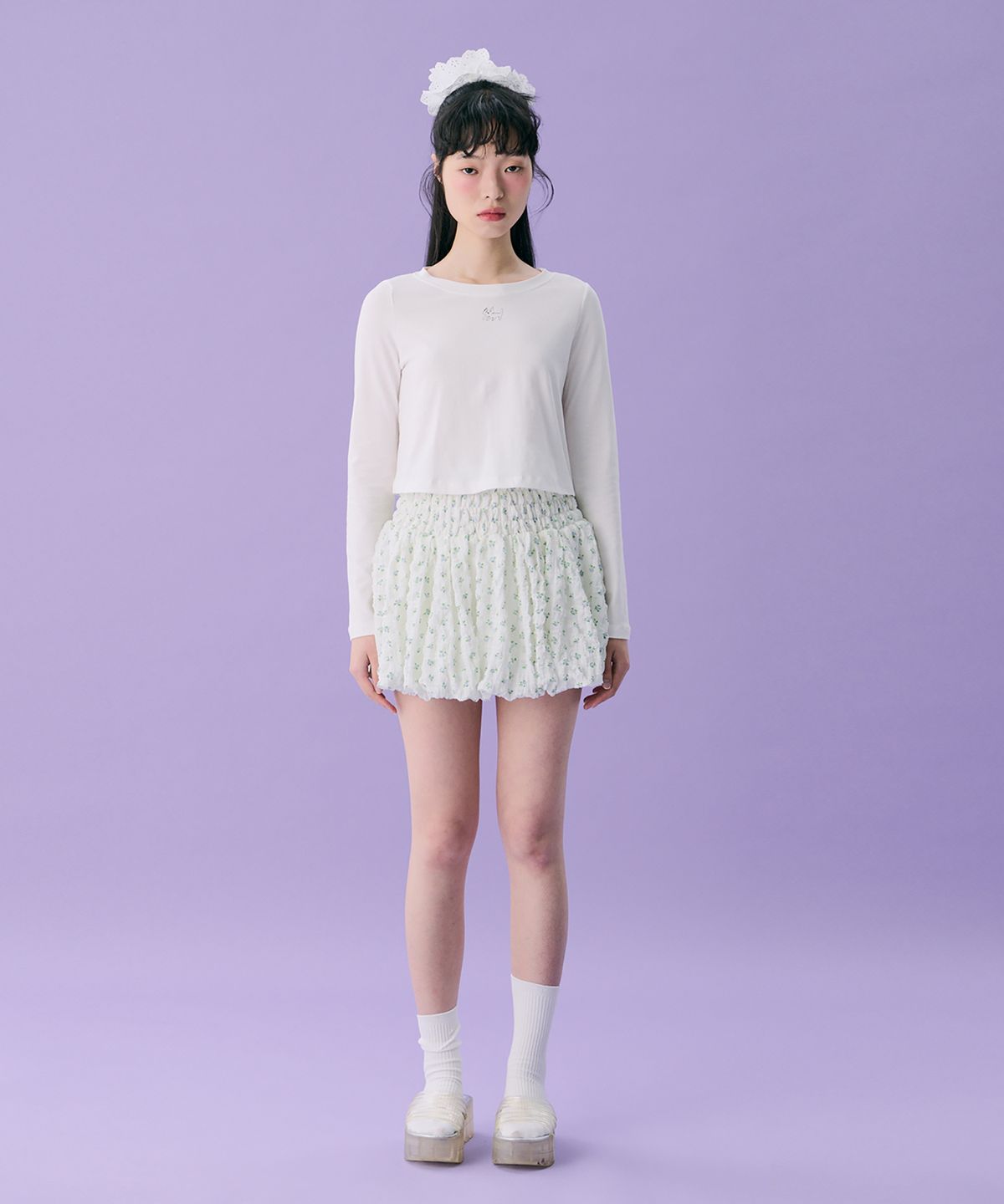 준준스페이스(JUNEJUNE SPACE) VOL12. Bow Wow Printed T_White(VOL12. 바우와우 프린트 T_화이트)