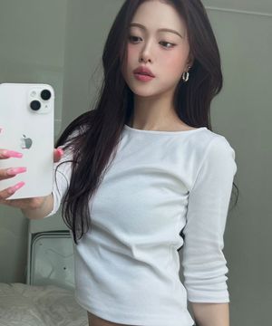 [2PACK] 소프트 보트넥 슬리브 티셔츠 (7부/긴팔)