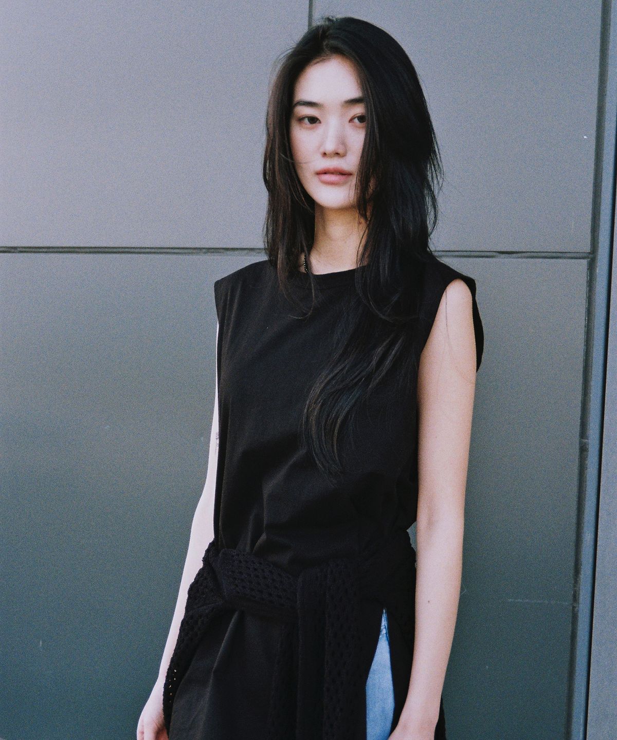 줄리아페페(JULIAPEPE) Cotton Square Layered dress (Black)