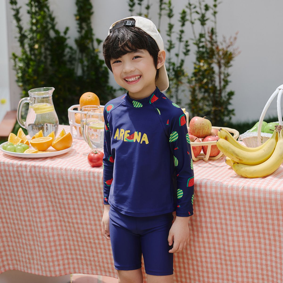 아레나 키즈(ARENA KIDS) 워터멜론 래쉬가드 세트 A5BB1BS31DPL