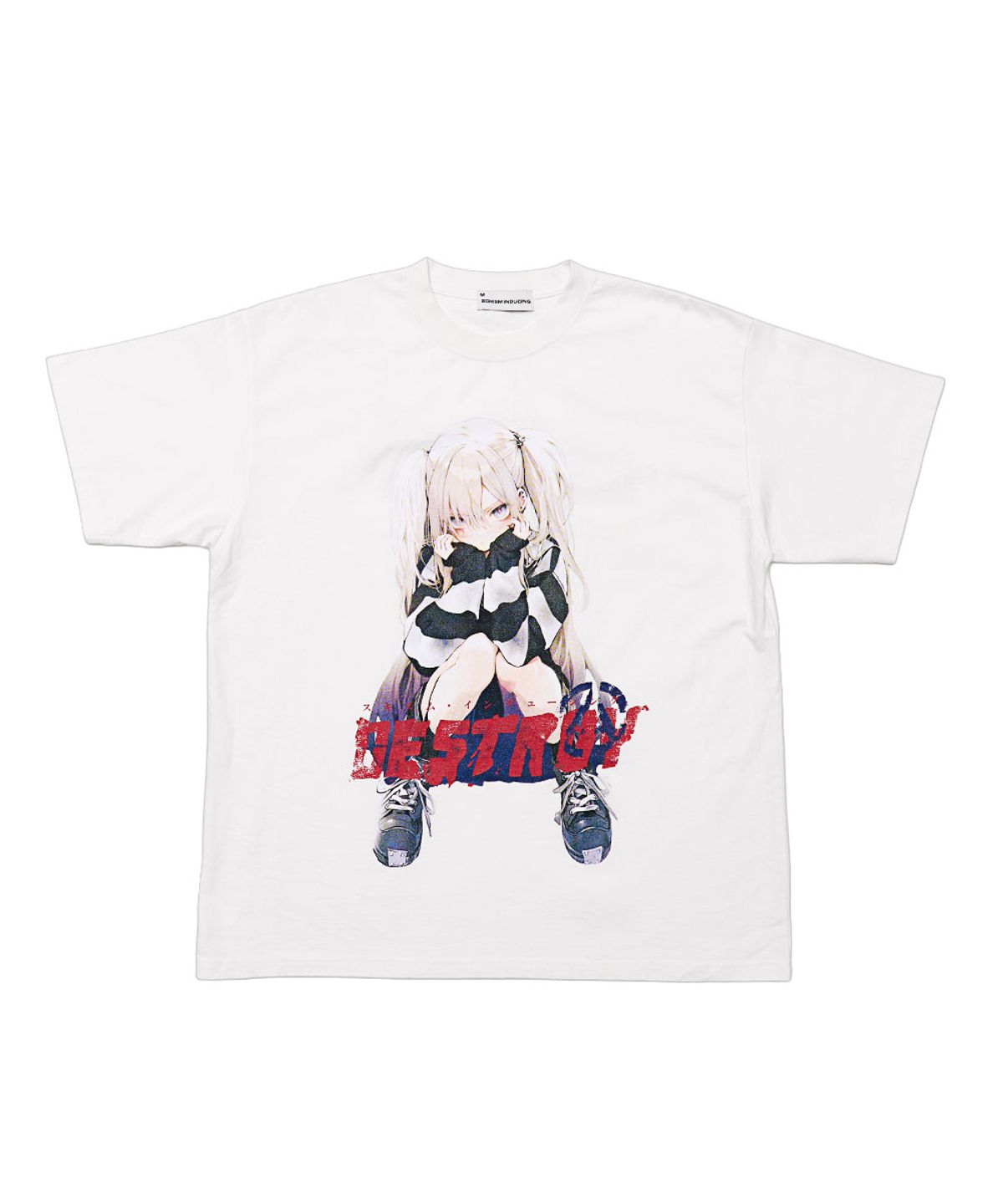 스키즘 인듀싱(SCHISM INDUCING) DESTROY GIRL T SHIRT WHITE