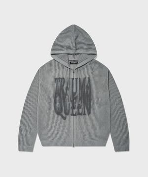 SP 팬텀 메시드 니트집업 그레이