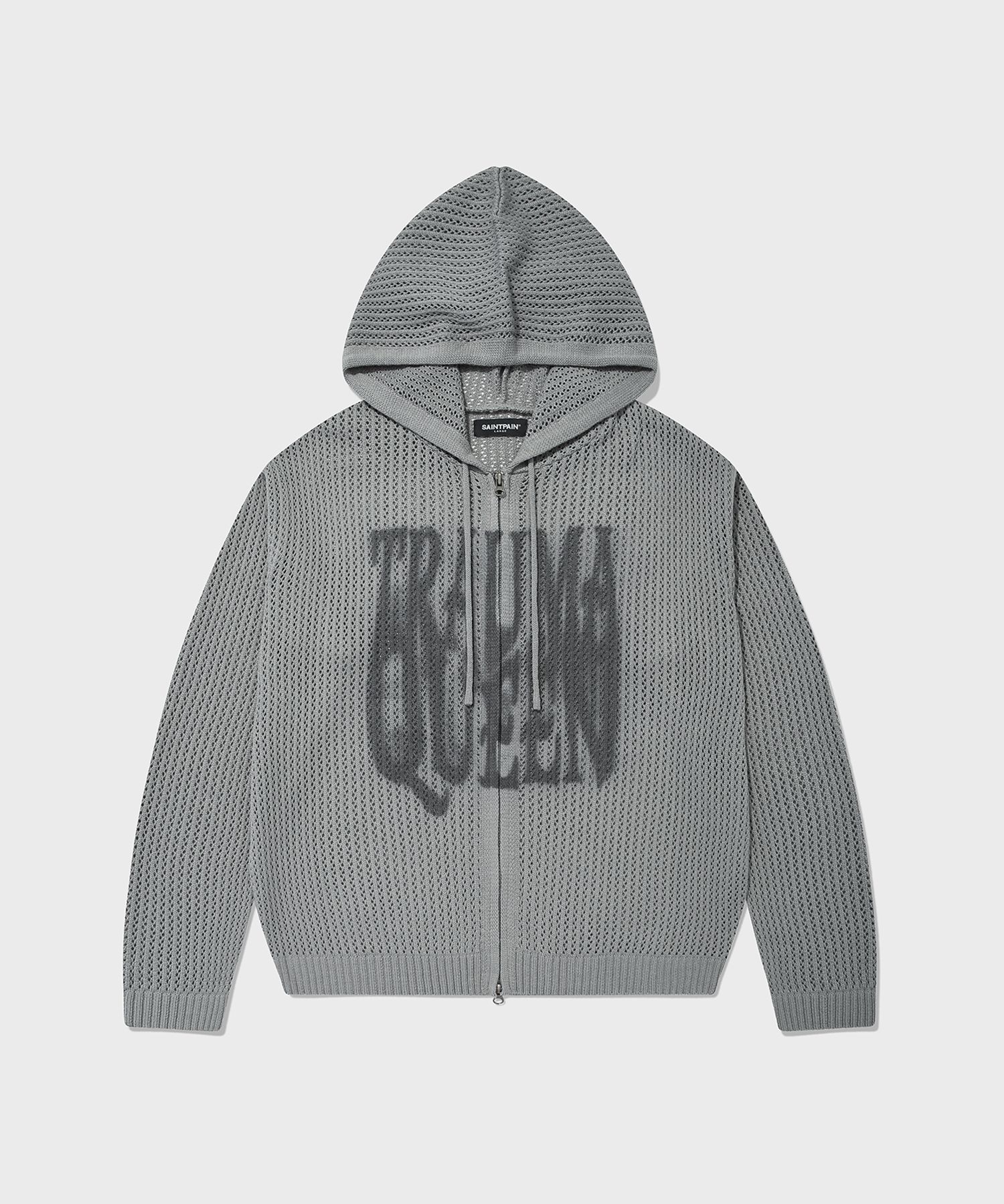 [SAINTPAIN]★25SS★PHANTOM MESHED KNIT ZIPUP★関税込 MUSINSA | SAINTPAIN SP Phantom Meshed Knit Zip-Up Gray