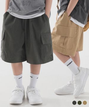 [2 PACK] 바이오 코튼 카고 하프팬츠 (3color)