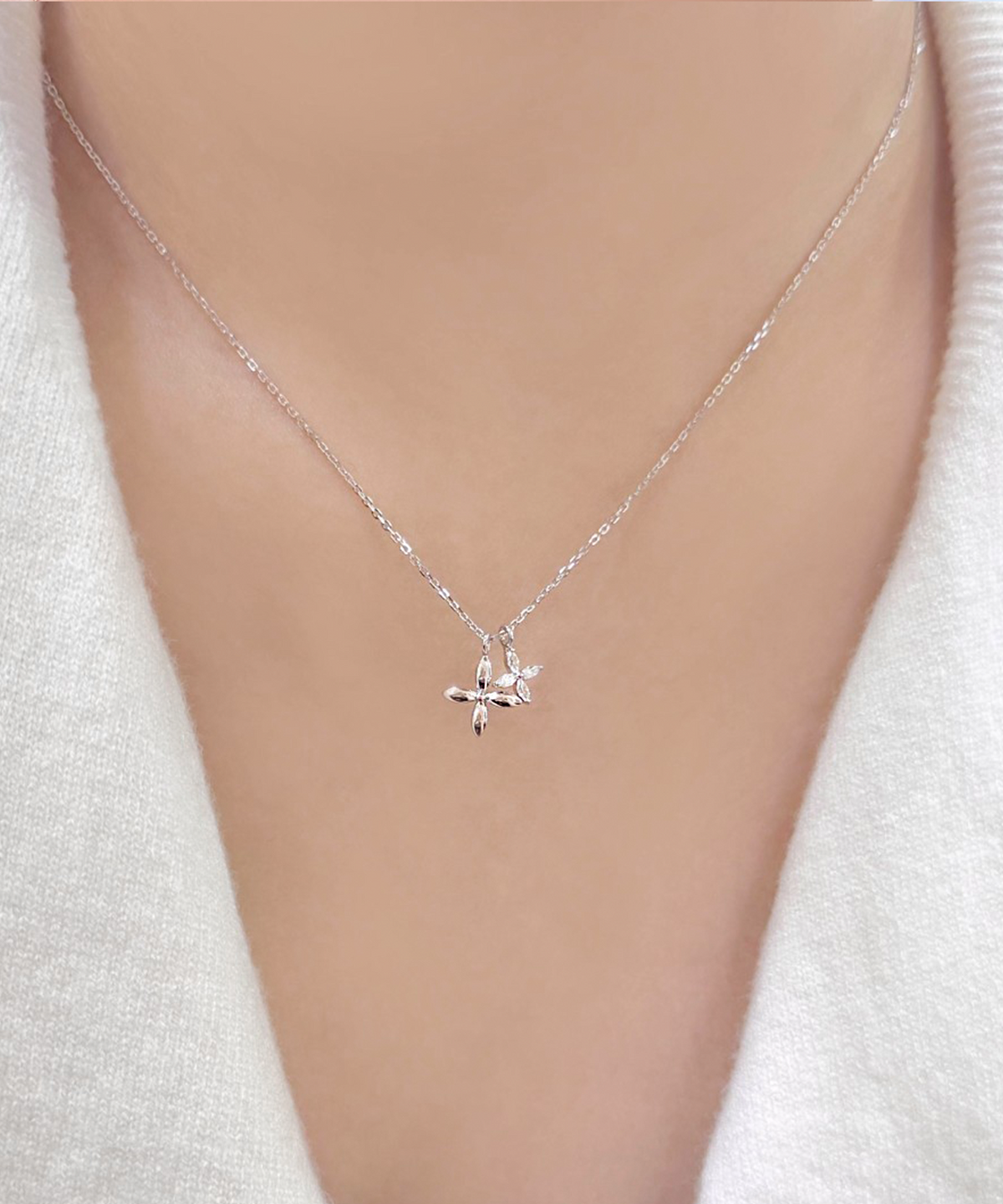 제이라헬(J-RAHEL) [14K/18K 골드] Double Forsythias 목걸이