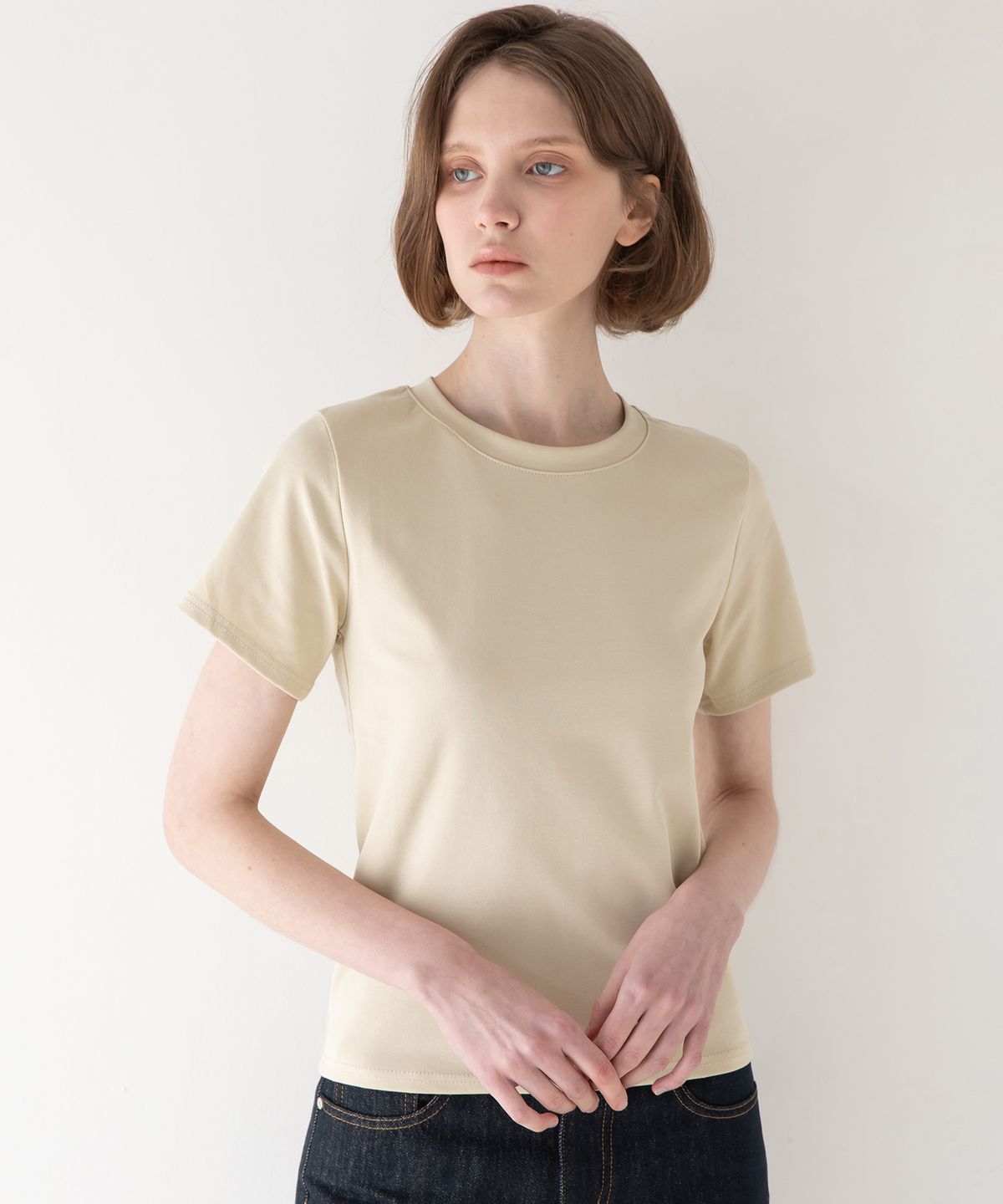 제이마크뉴욕(JMARKNEWYORK) Basic t-shirt - Beige