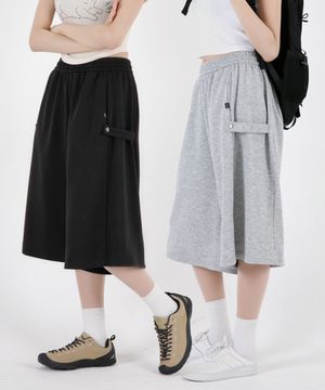 여자 사이드버튼 버뮤다팬츠 3COLOR