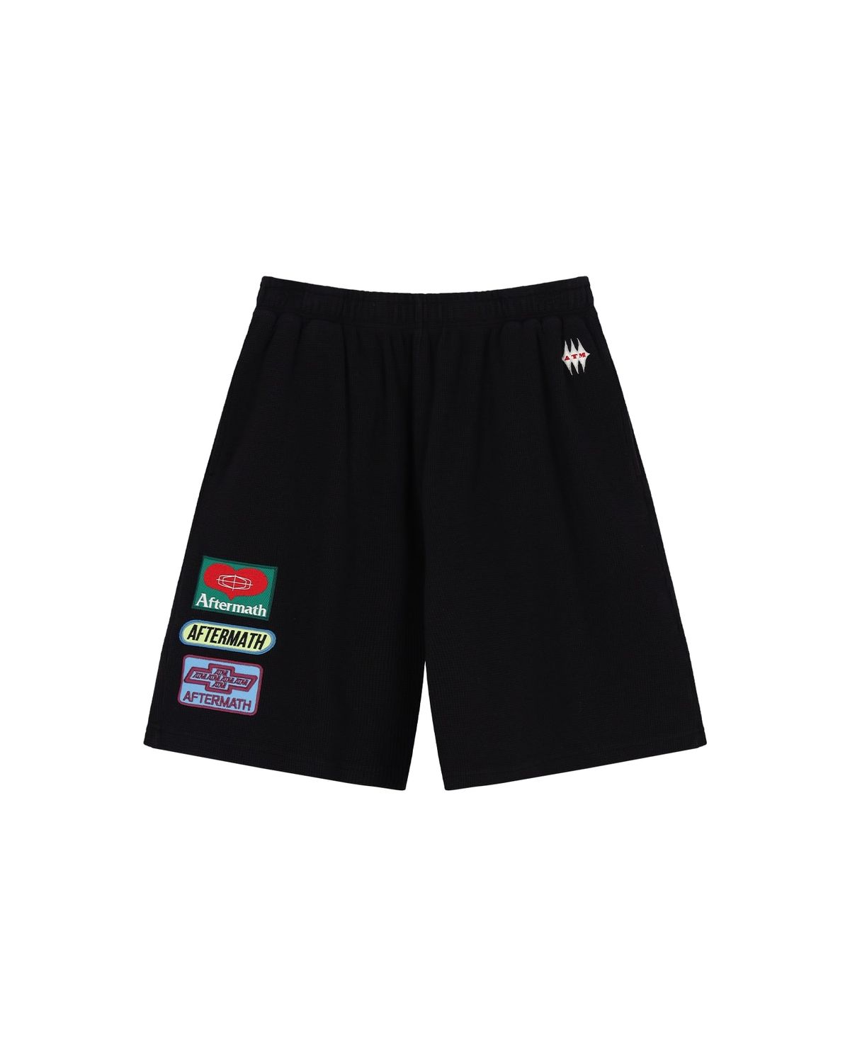 애프터매스(AFTERMATH) WAFFLE SHORTS (BLACK)
