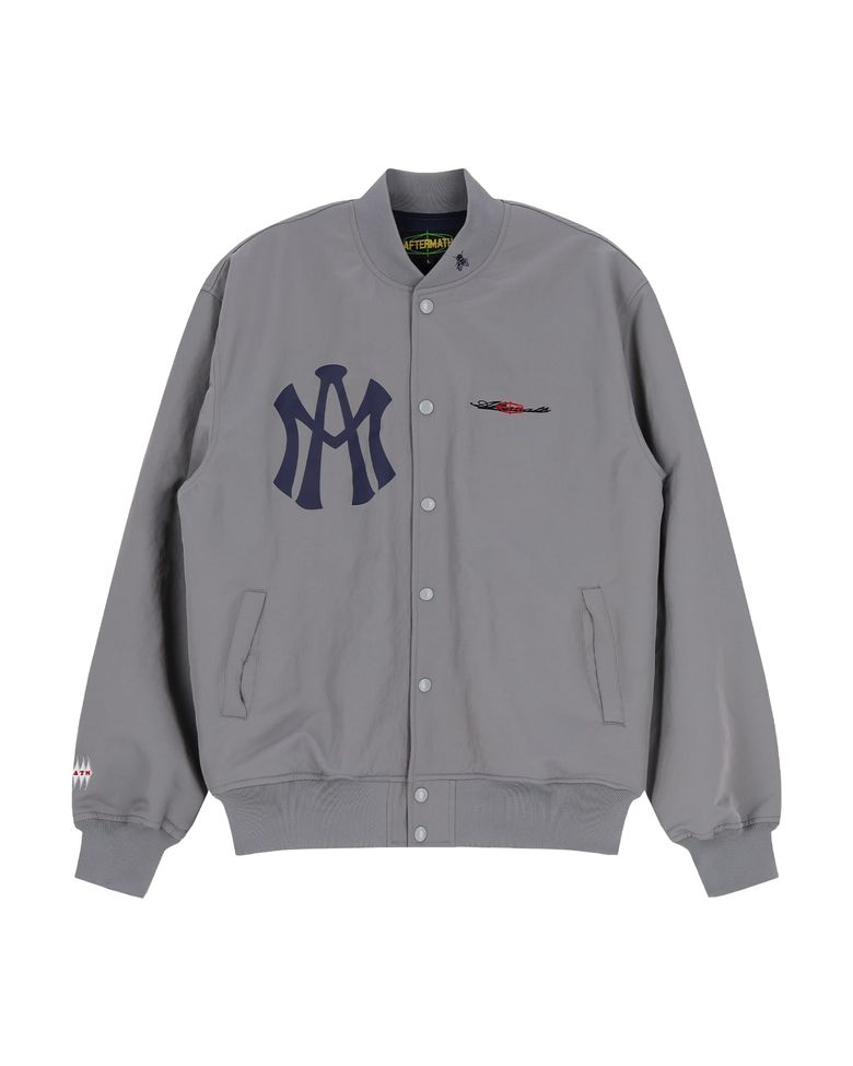 ATM LOGO VARSITY JACKET (GREY)