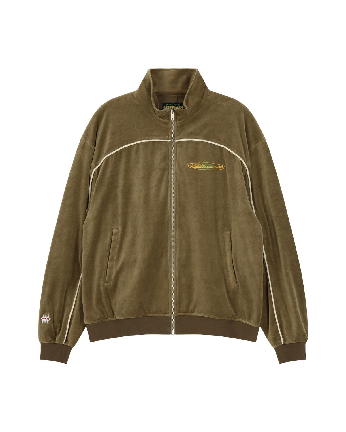 애프터매스(AFTERMATH) VELOUR TRACK JACKET(OLIVE)