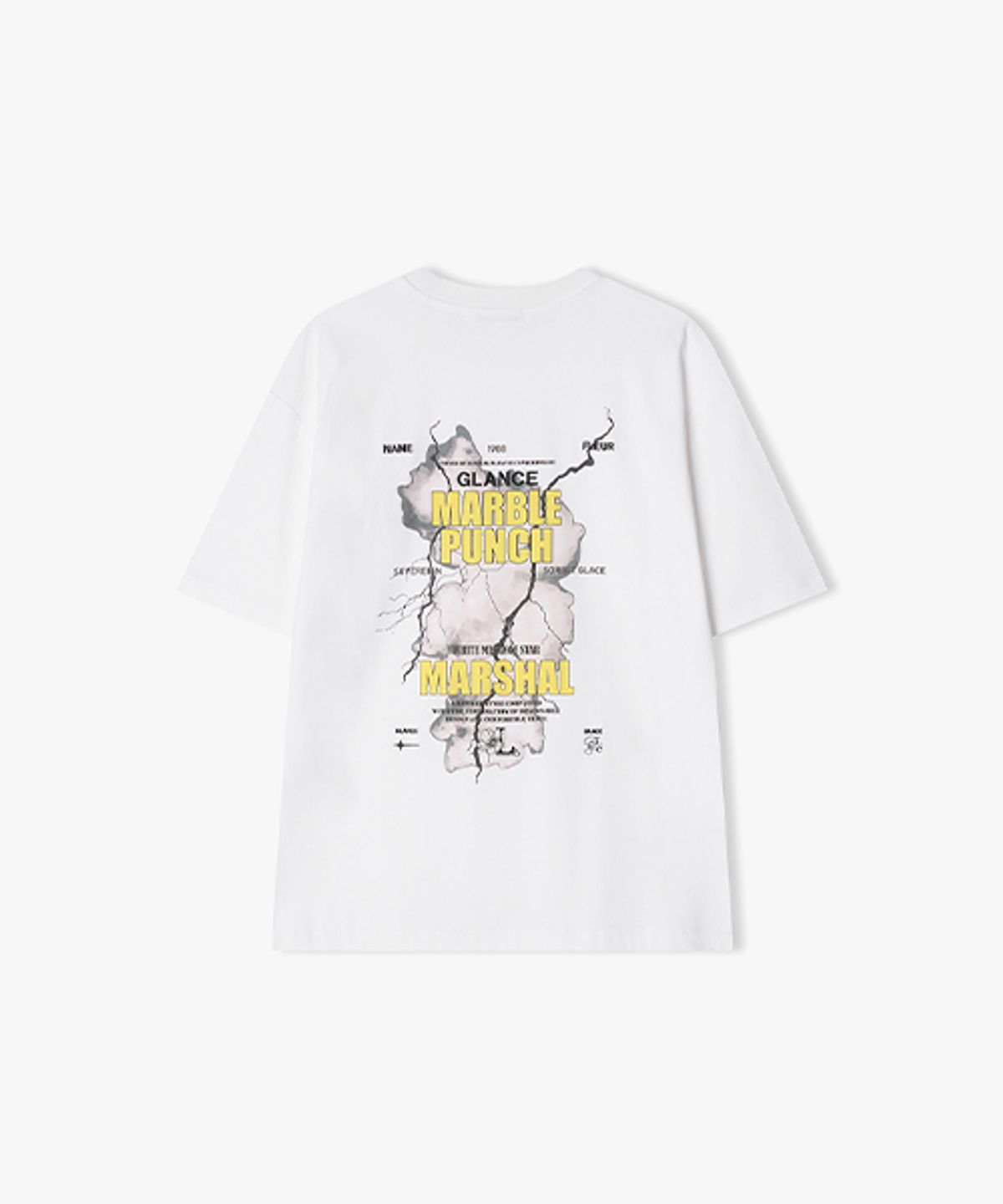 리버클래시(LIBERCLASSY) [25SS] LLM42513 화이트 RENDEZVOUS WAVE 아트웍 하프 티셔츠