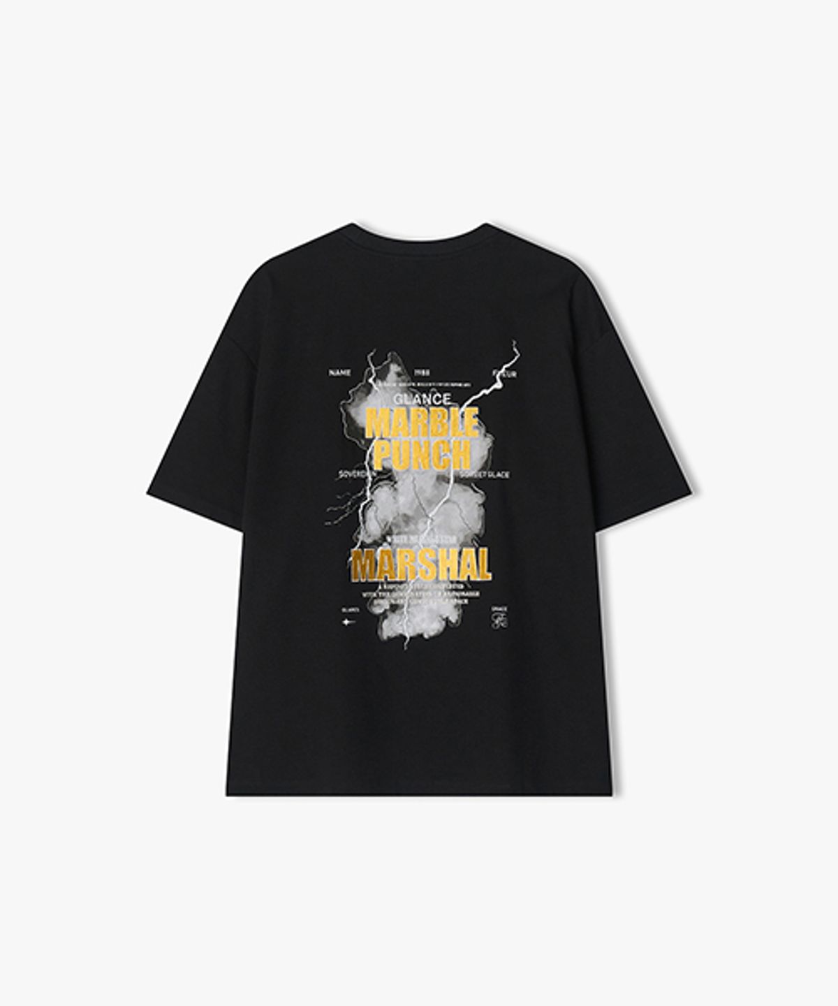리버클래시(LIBERCLASSY) [25SS] LLM42514 블랙 RENDEZVOUS WAVE 아트웍 하프 티셔츠