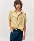 웨이브 스트라이프 루즈핏 셔츠 (옐로우)