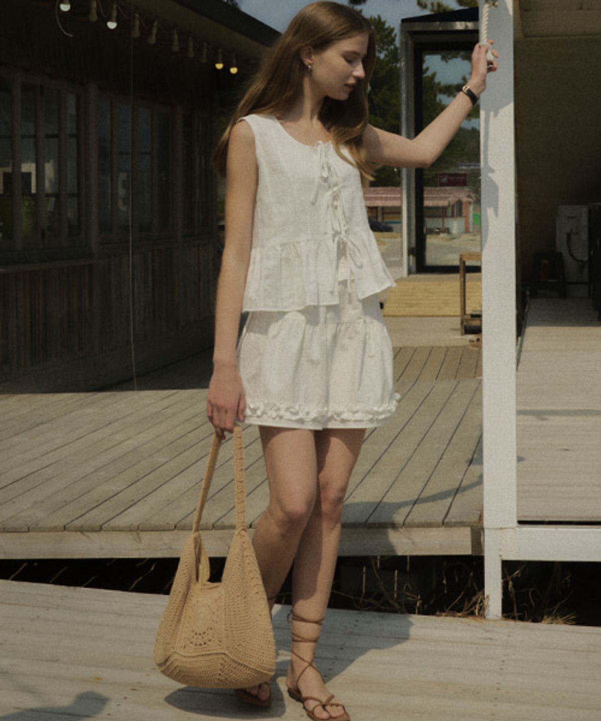 틸아이다이(TILL I DIE) Shirring volume skirt TISU02SK01_Ivory
