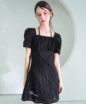 Flower Mini Onepiece BLACK
