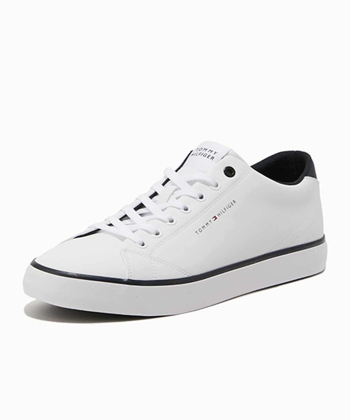 타미힐피거(TOMMY HILFIGER) 할렘 코어 로우 레더 스니커즈-화이트(T52F0ARS700MT1YBS)