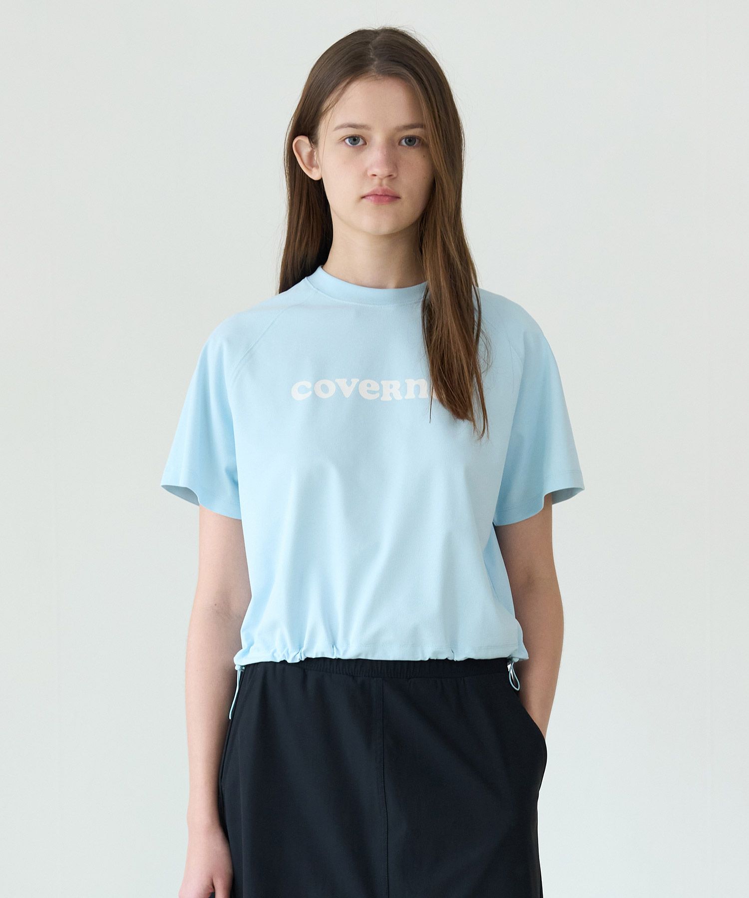 Tシャツ・カットソー COVERNAT (W) ICE STRING CROP T-SHIRT 4FK654 Women's Ice String Crop T-Shirt Light Pink - Covernat | 60
