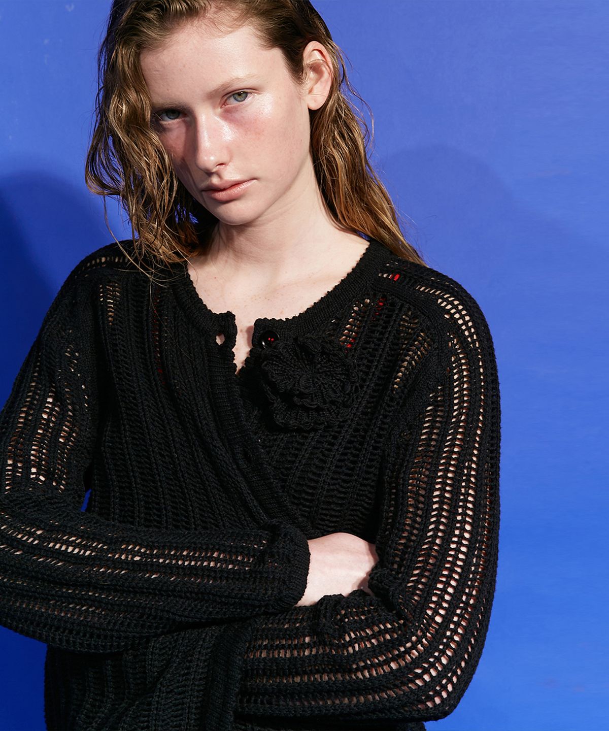 매기(MAGGIE) Crochet  Jacket (Black)
