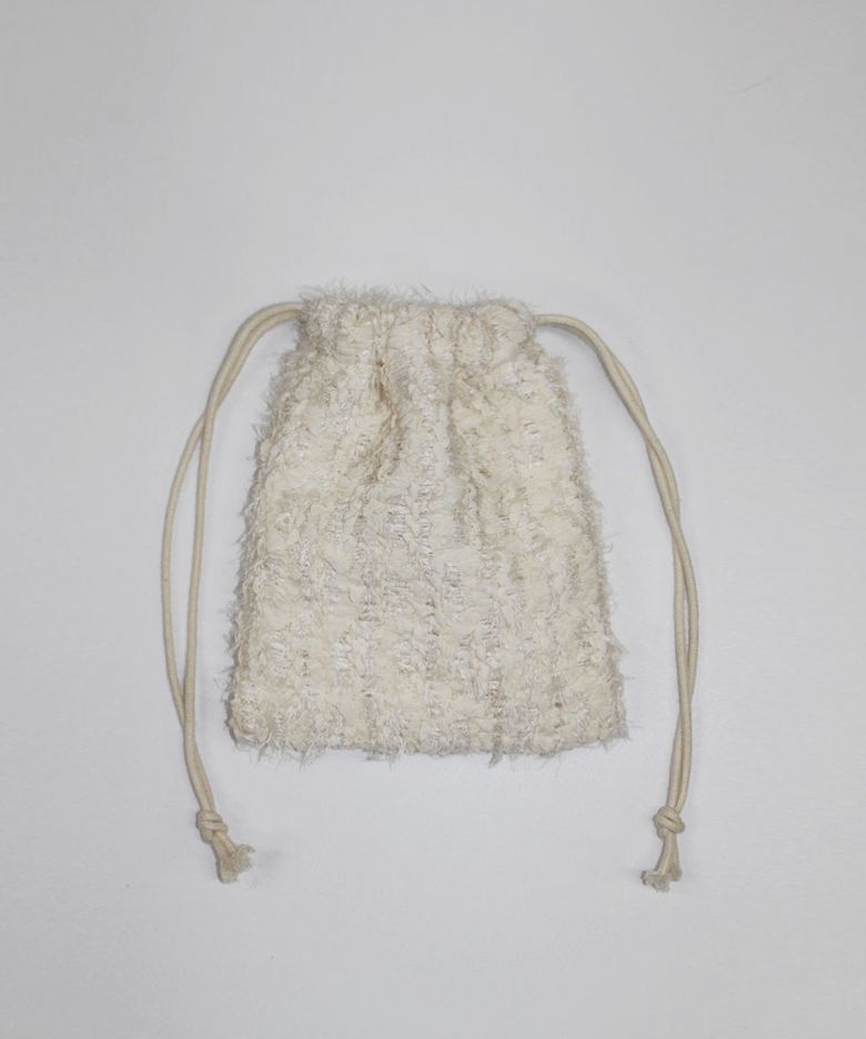 크림 폼 미니백 파우치 cream foam pouch