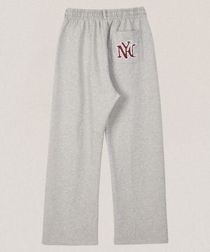 NYC BELTED SWEATPANTS GRAY