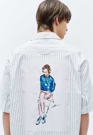 아쿠아렐 오픈카라 하프 셔츠 화이트 ZH3SH309WH