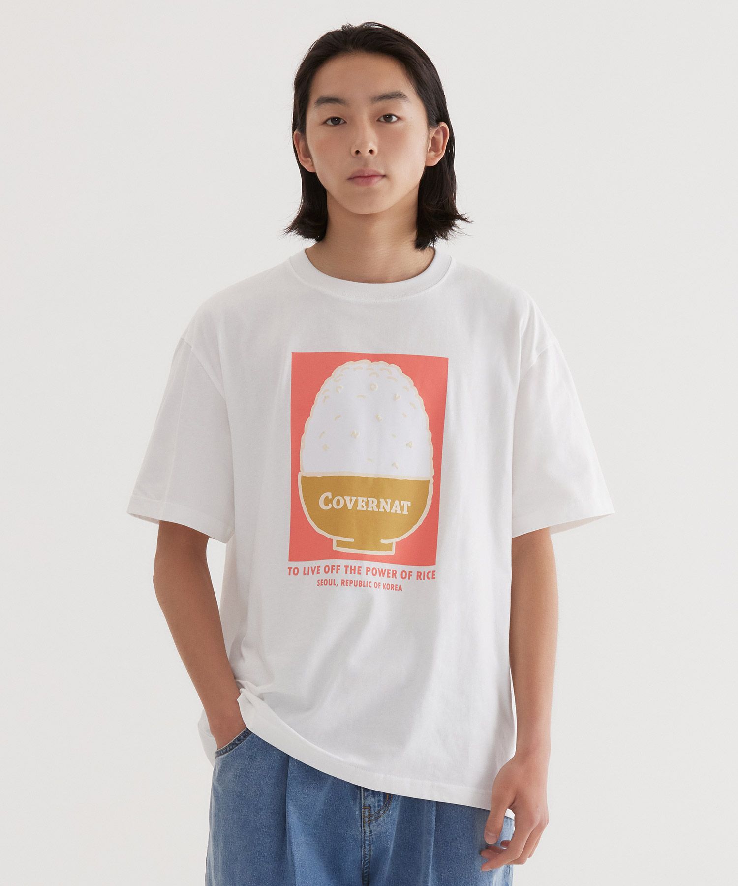 COVERNATのSouvenir Rice T-Shirt 全2色 MUSINSA | COVERNAT Rice T-shirt White