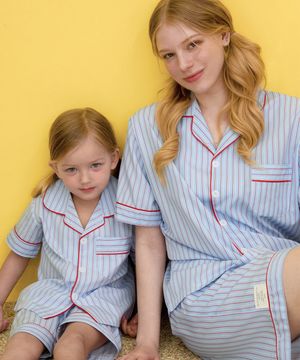 [2SET] 실크핏 클로에 반팔 패밀리 잠옷 세트