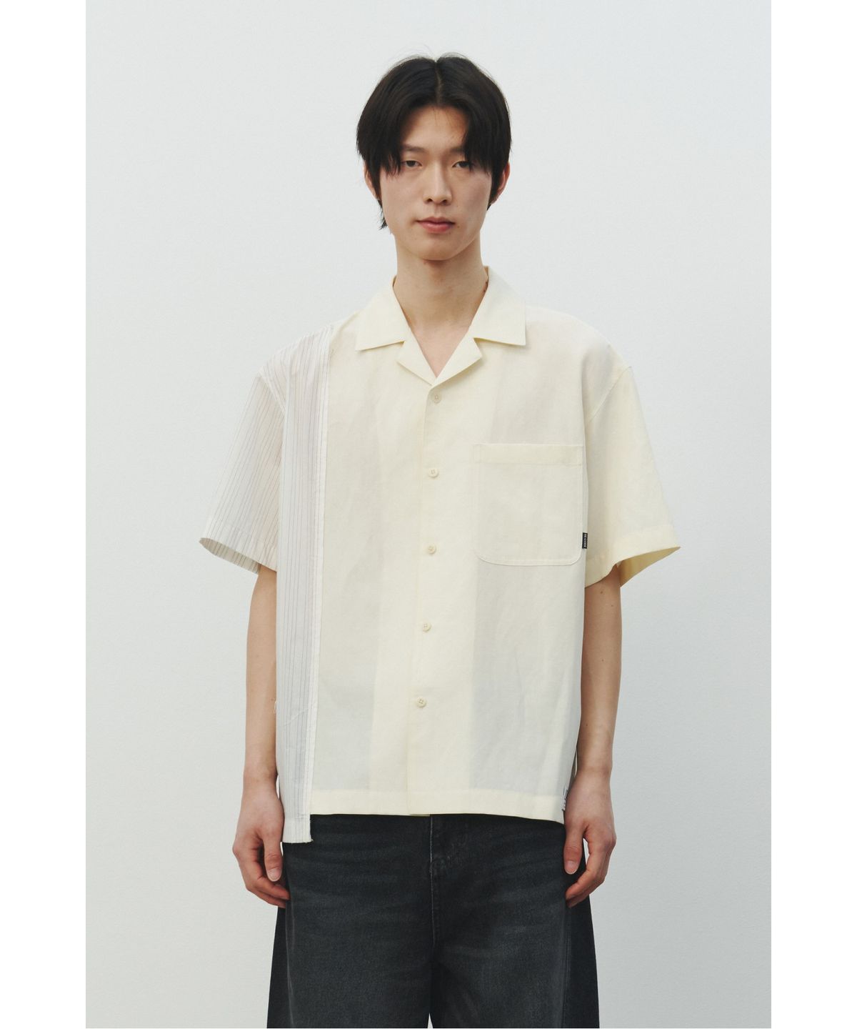 래코드(RECODE) Garment Patch Capri Shirt_RKSAM25613BEX