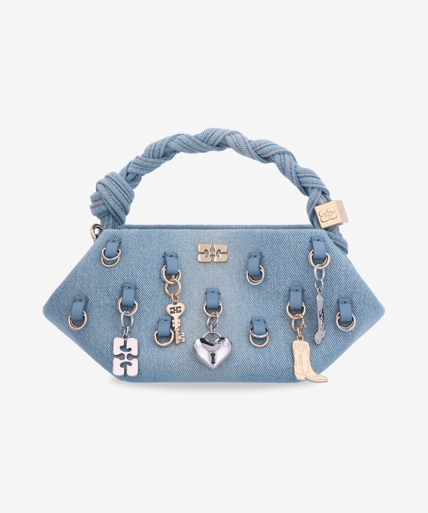 ★Ganni★25SS 新作★Mini Gani Boo Tote Bag Faded Denim blue MUSINSA | GANNI Mini Gani Boo Tote Bag - Faded Denim / A6512928