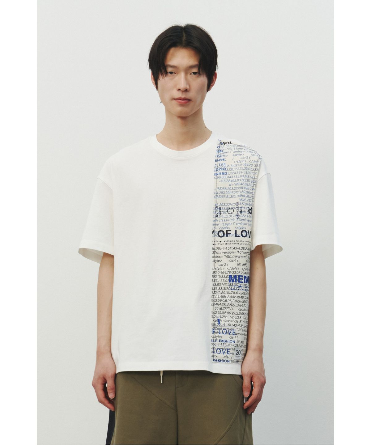 래코드(RECODE) Graphic Patch T-shirt_RKTAM25617WHX
