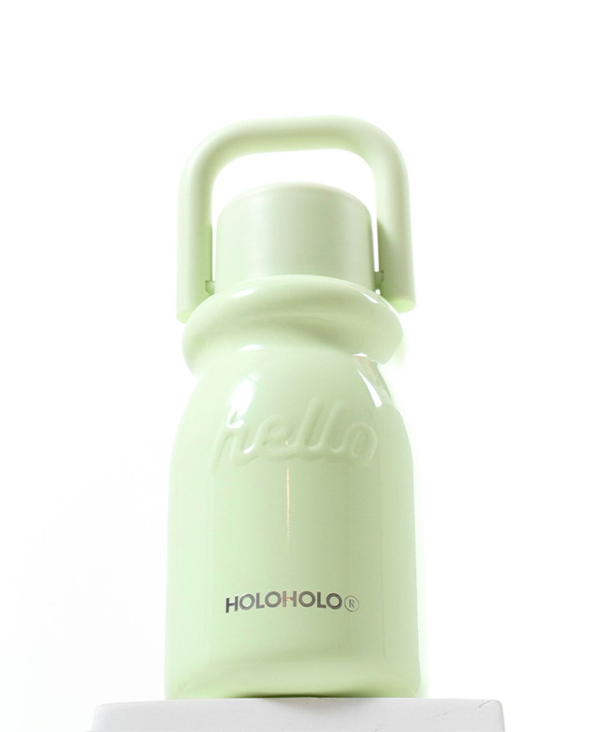 홀로홀로(HOLOHOLO) 밀크 원터치 보온병 텀블러 430ml  그린