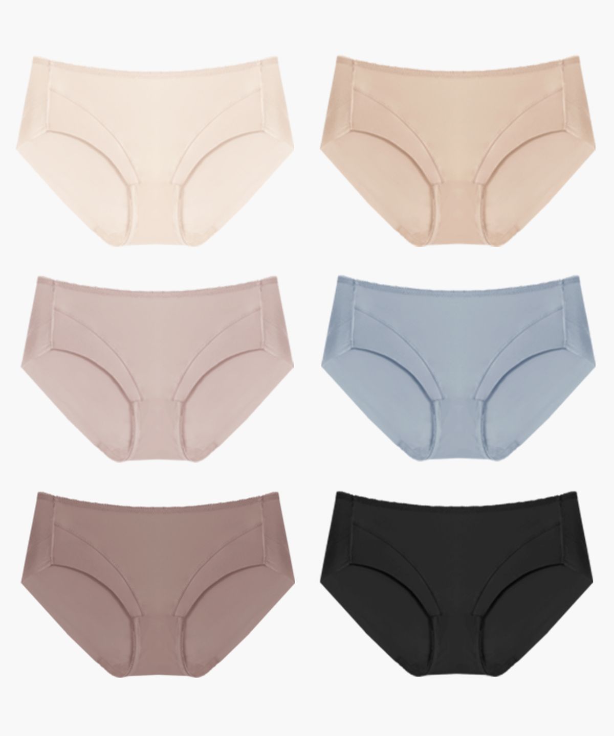 리얼컴피(REALCOMFY) [3PACK] 컴피 시그니처 밀착 프리컷 헴팬티 SET (4타입 택 1)