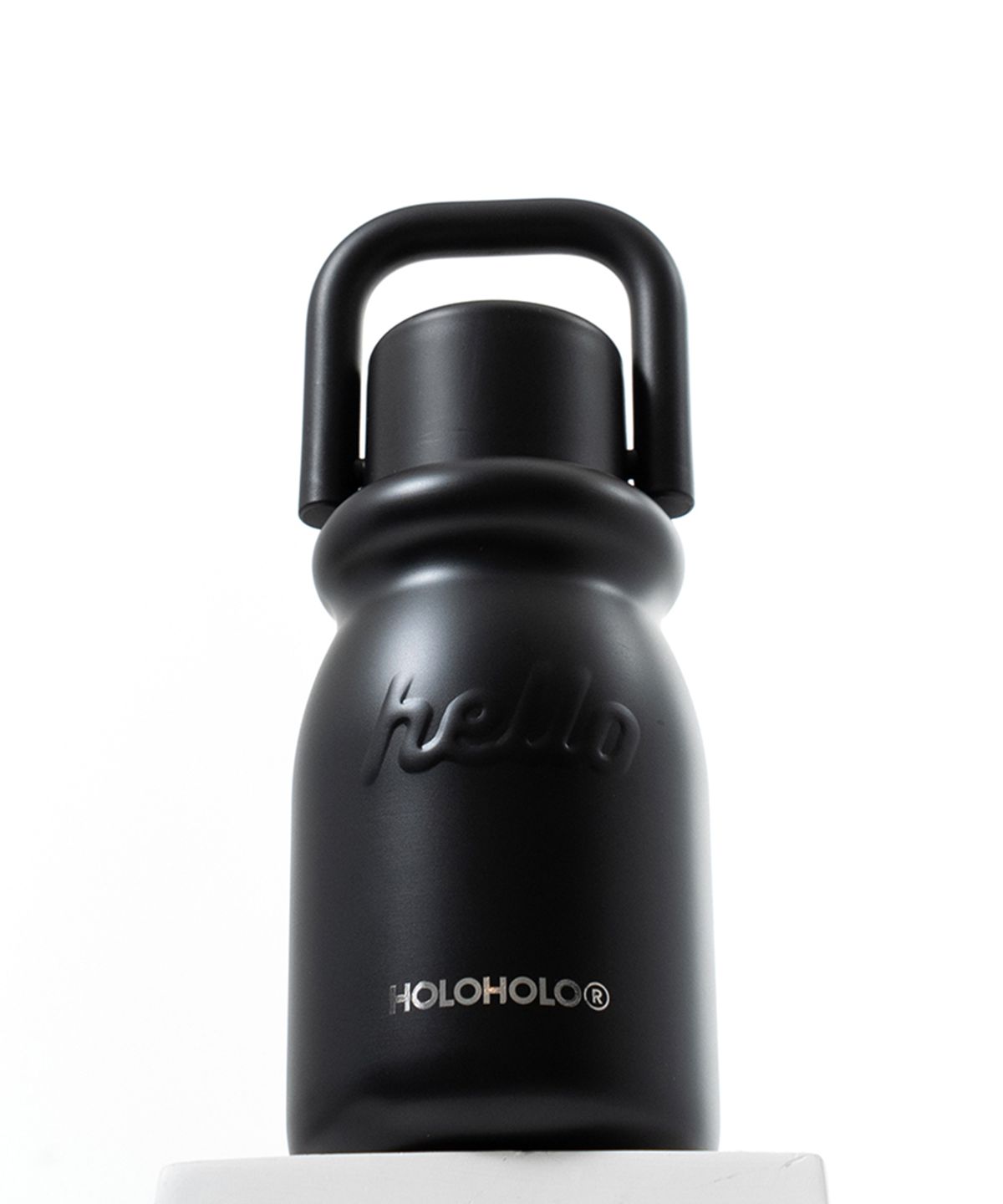 홀로홀로(HOLOHOLO) 밀크 원터치 보온병 텀블러 430ml  매트블랙