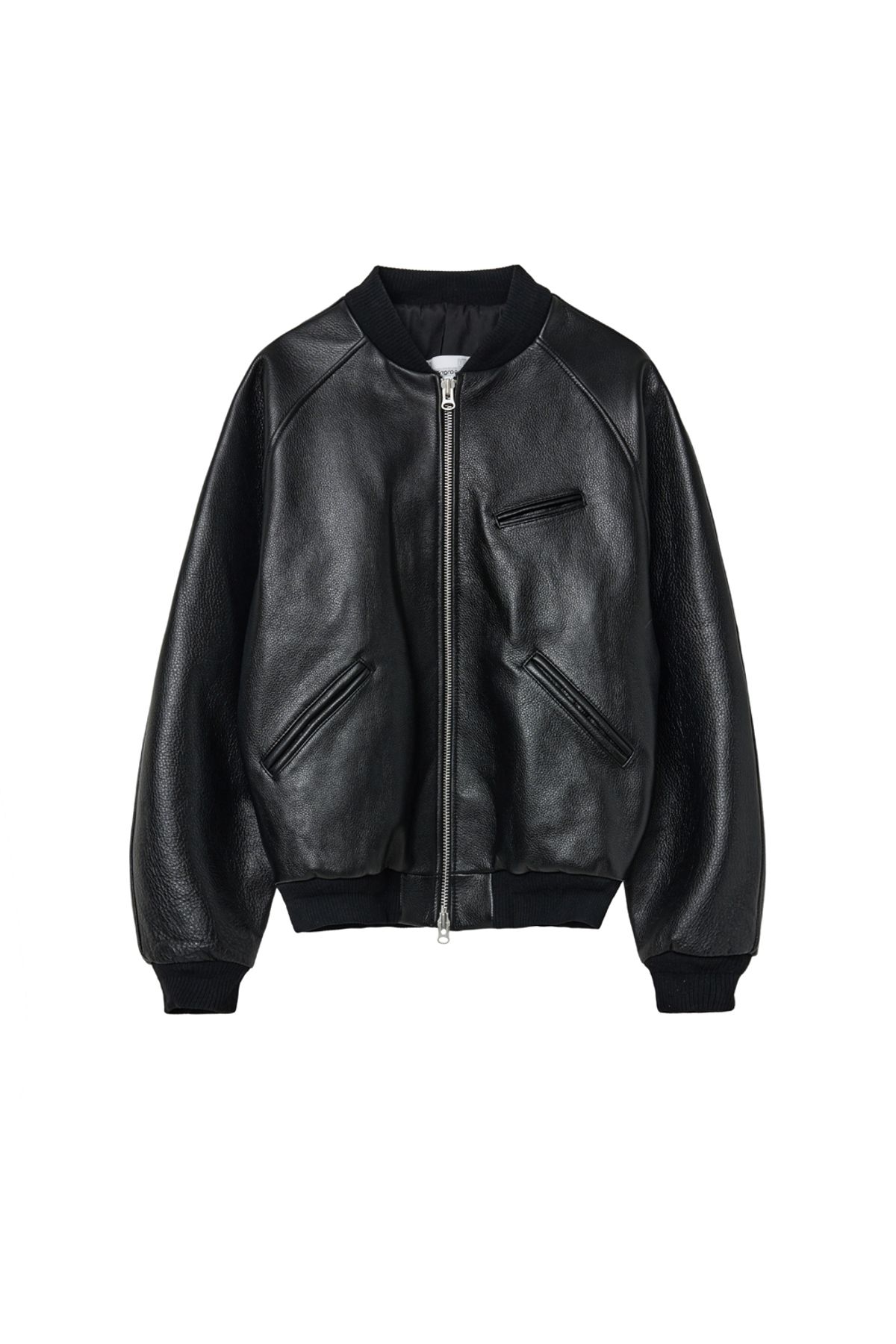 해칭룸(HATCHINGROOM) Leather Ma-1 Black