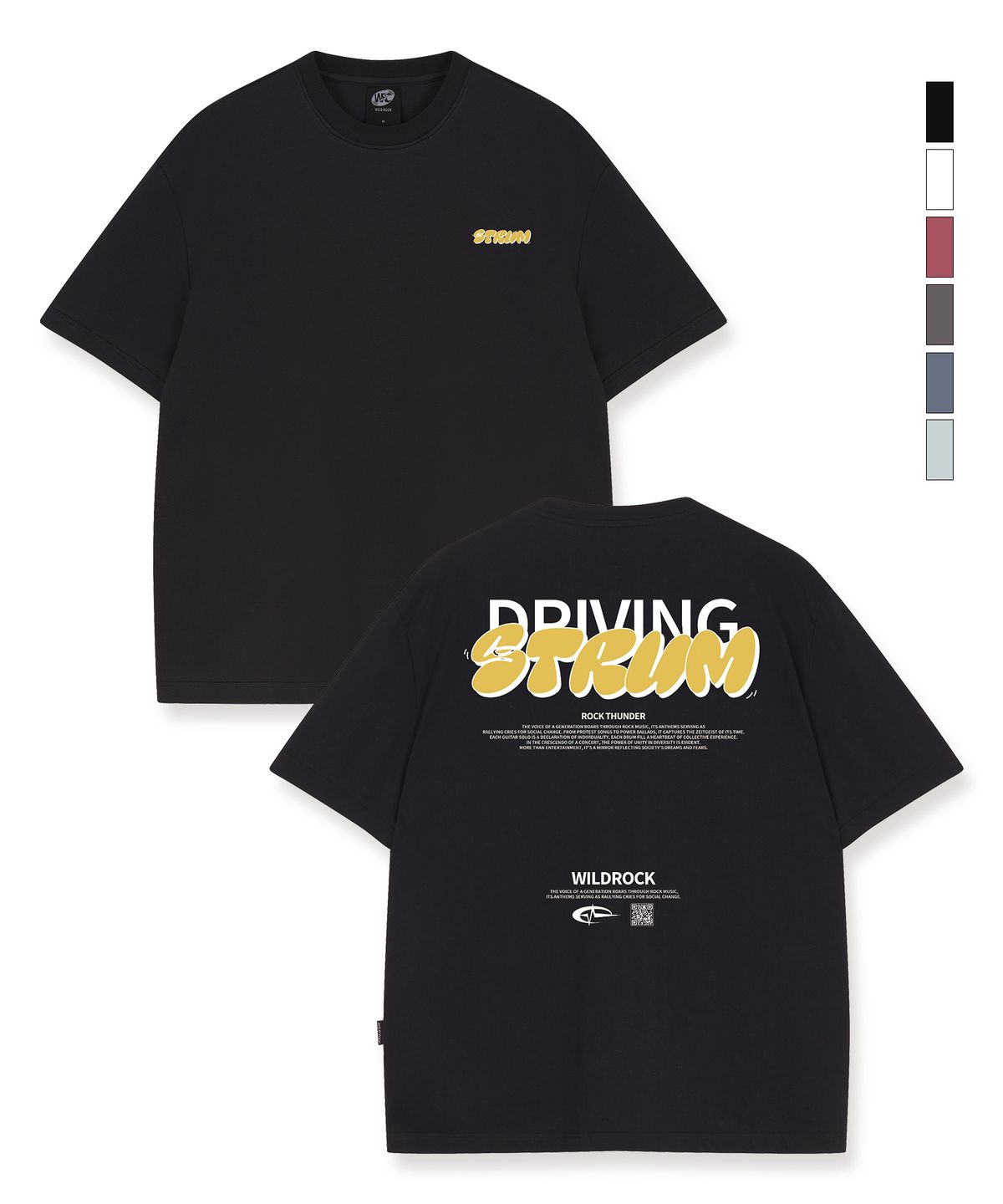 와일드락(WILDROCK) Driving Strum Cool cotton Overfit half T-shirts