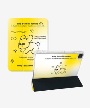점핑 윈디 그라데이션 (옐로우) 3단 커버 분리형 아이패드 케이스