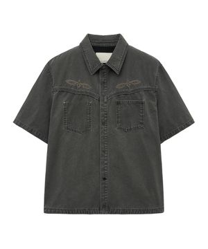 WESTERN SHORT SLEEVE SHIRT (CHARCOAL)