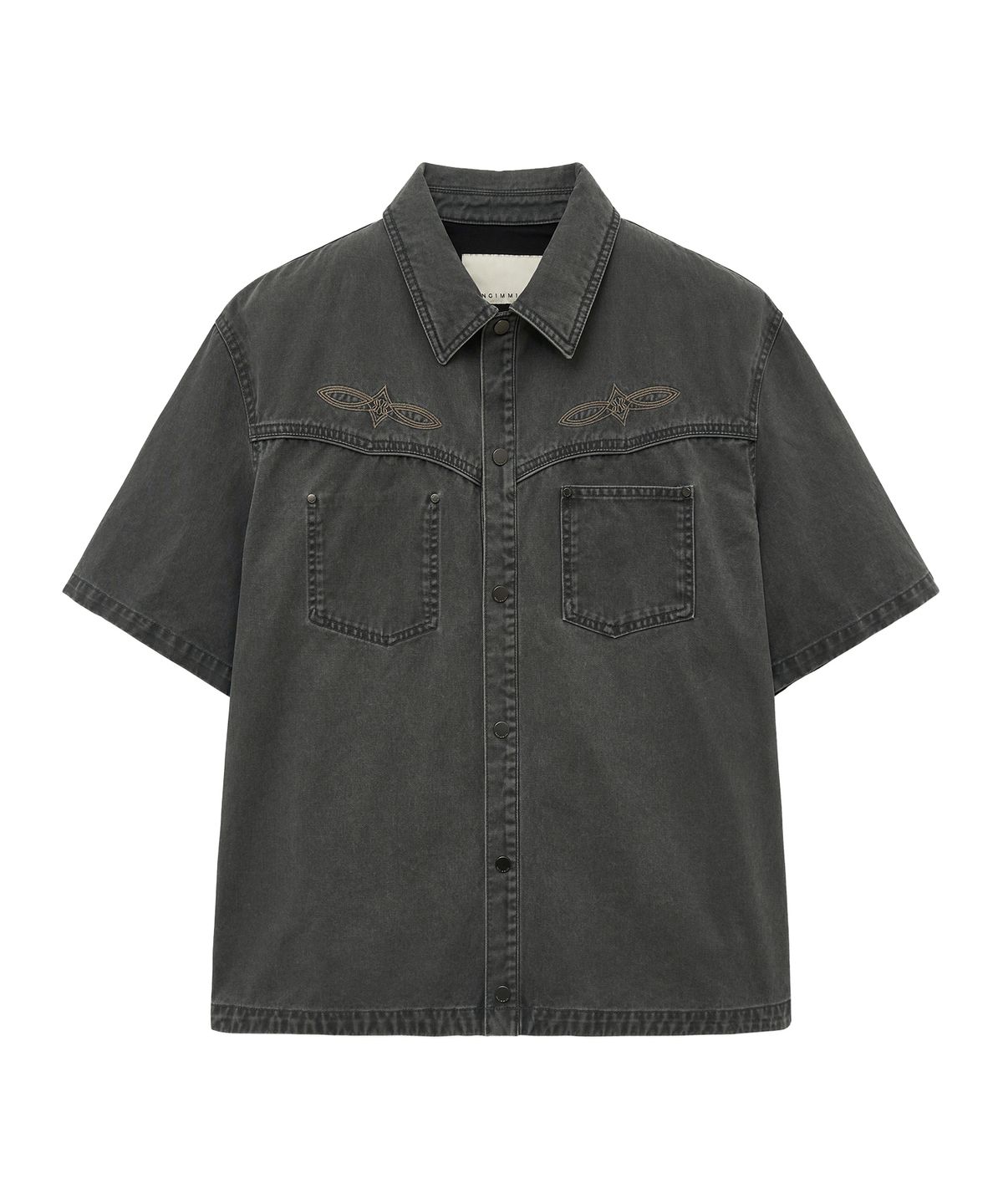 언지미크(UNGIMMICK) WESTERN SHORT SLEEVE SHIRT (CHARCOAL)